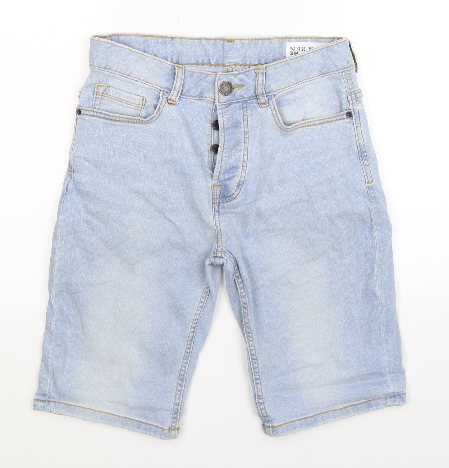 Denim Co Mens Blue  Denim Bermuda Shorts Size 28