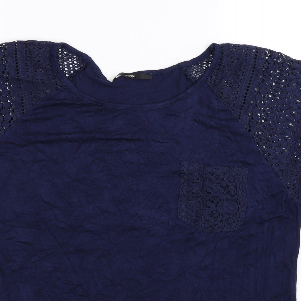 George Womens Blue   Basic T-Shirt Size 20