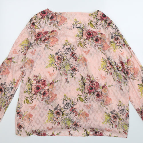 NEXT Womens Pink Floral  Basic Blouse Size 20