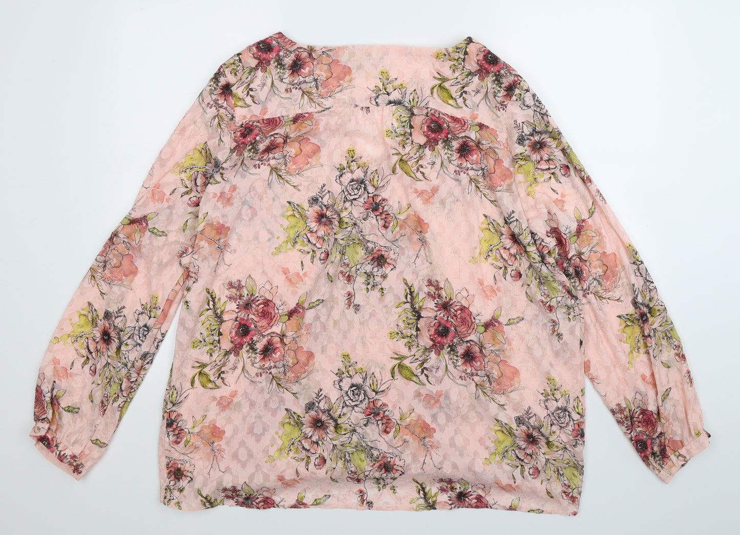 NEXT Womens Pink Floral  Basic Blouse Size 20