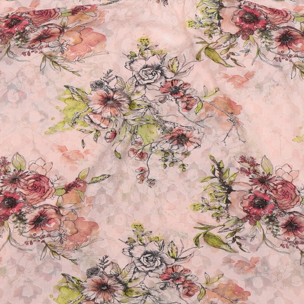 NEXT Womens Pink Floral  Basic Blouse Size 20