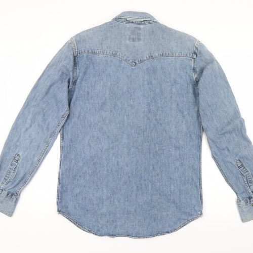 LEVIS Mens Blue    Button-Up Size M