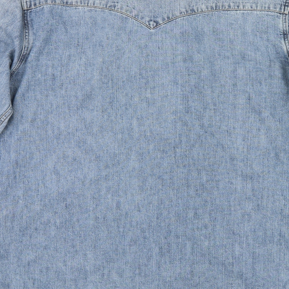LEVIS Mens Blue    Button-Up Size M