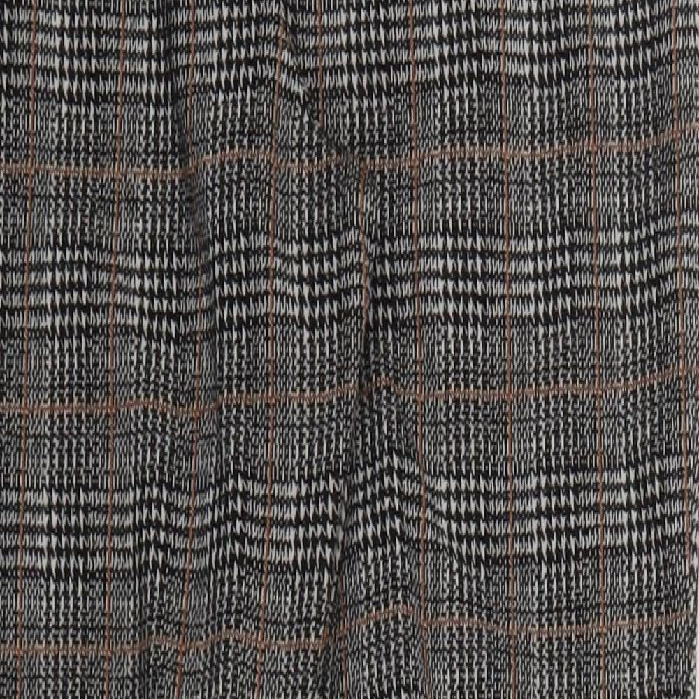 Dorothy Perkins Womens Brown Check  Capri Trousers Size 10 L26 in
