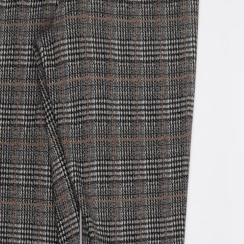 Dorothy Perkins Womens Brown Check  Capri Trousers Size 10 L26 in