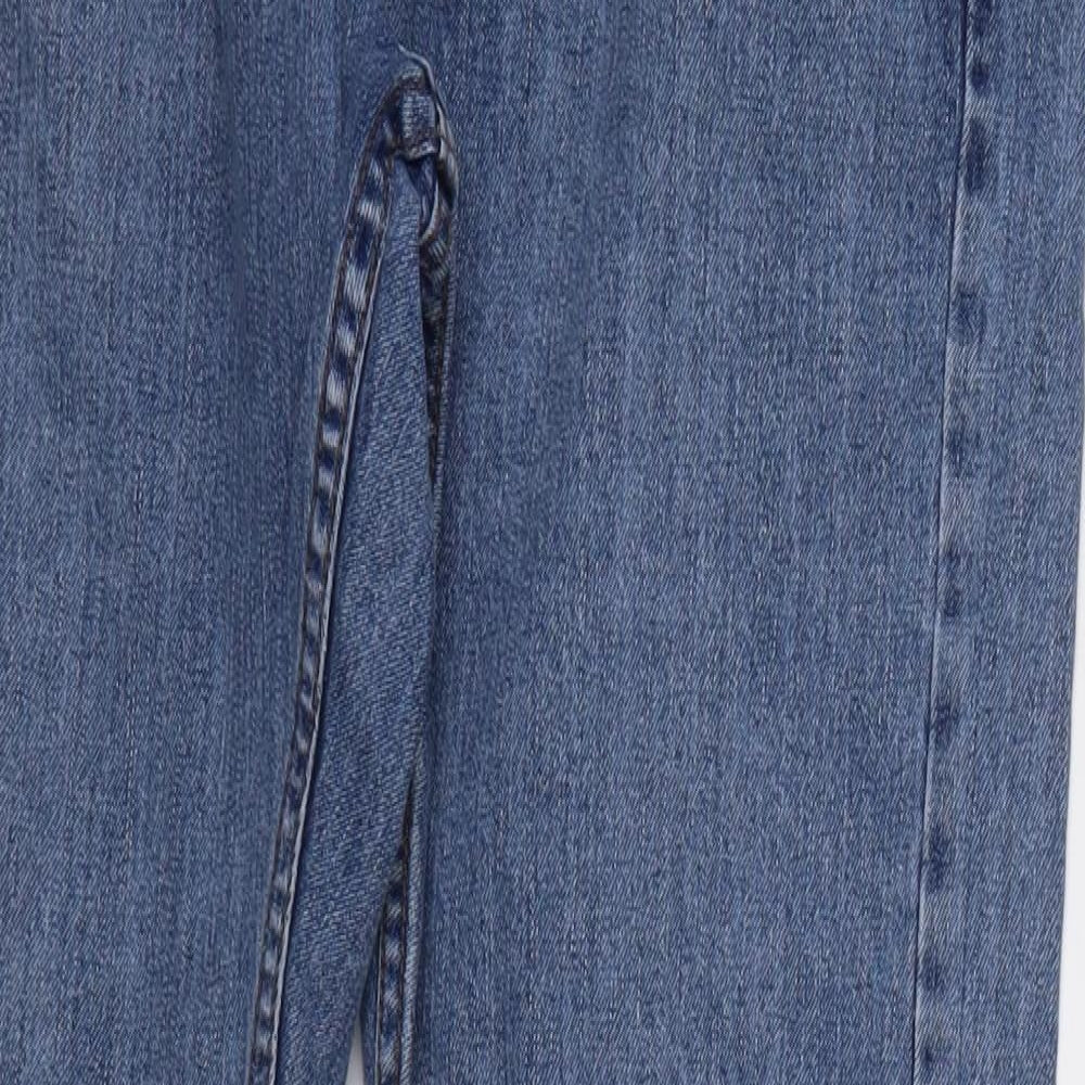 M AN S Mens Blue  Crochet Straight Jeans Size 34 in L32 in