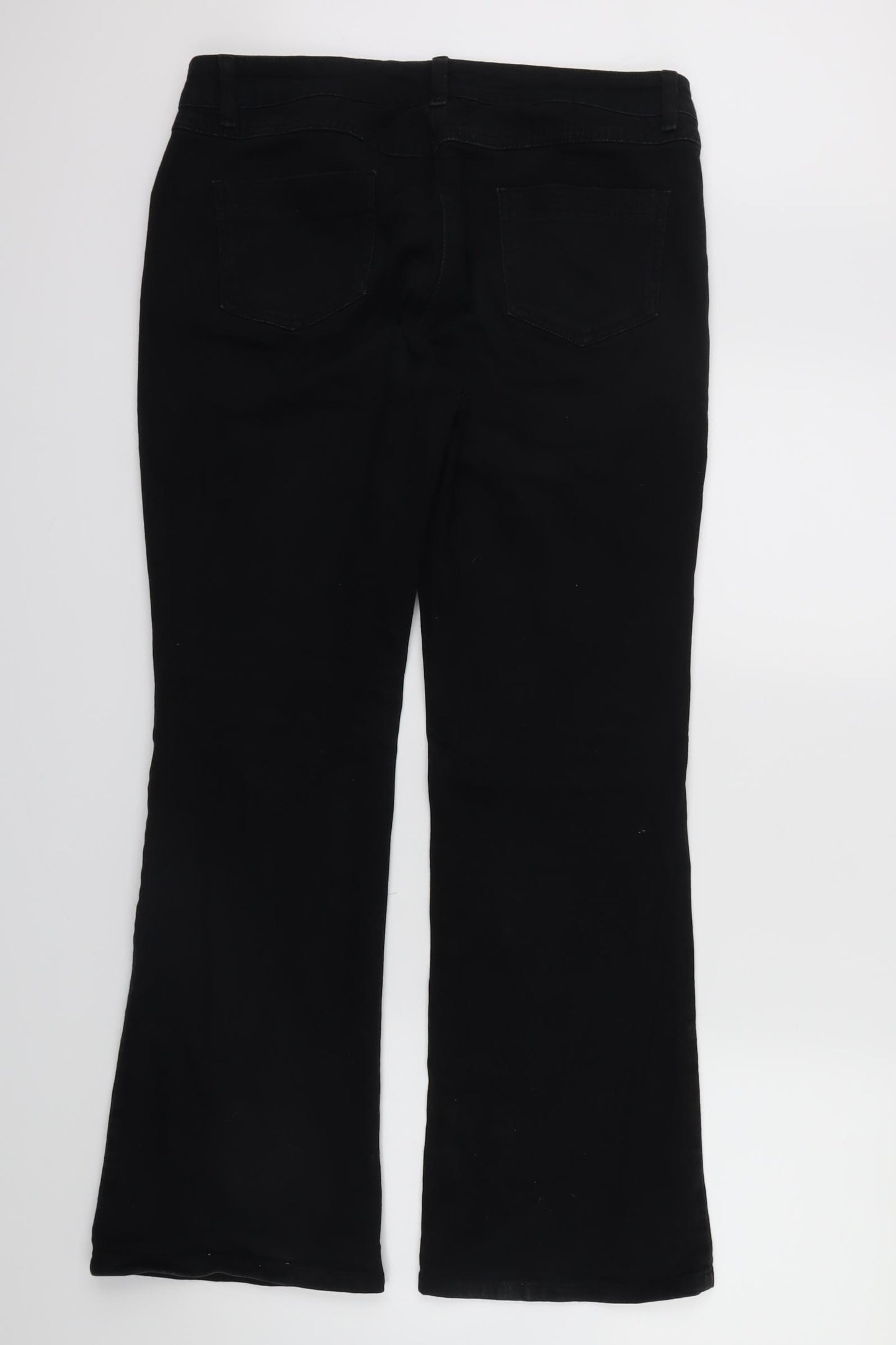 SLIMBOOTLEG Womens Black   Bootcut Jeans Size 14 L30 in