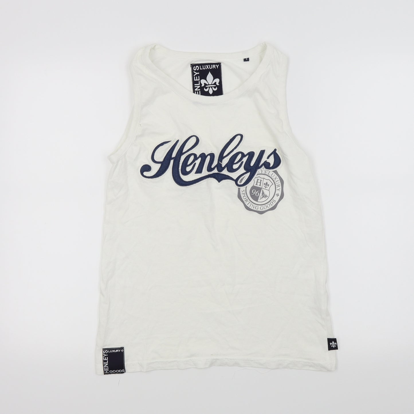 Henleys Mens White    T-Shirt Size M
