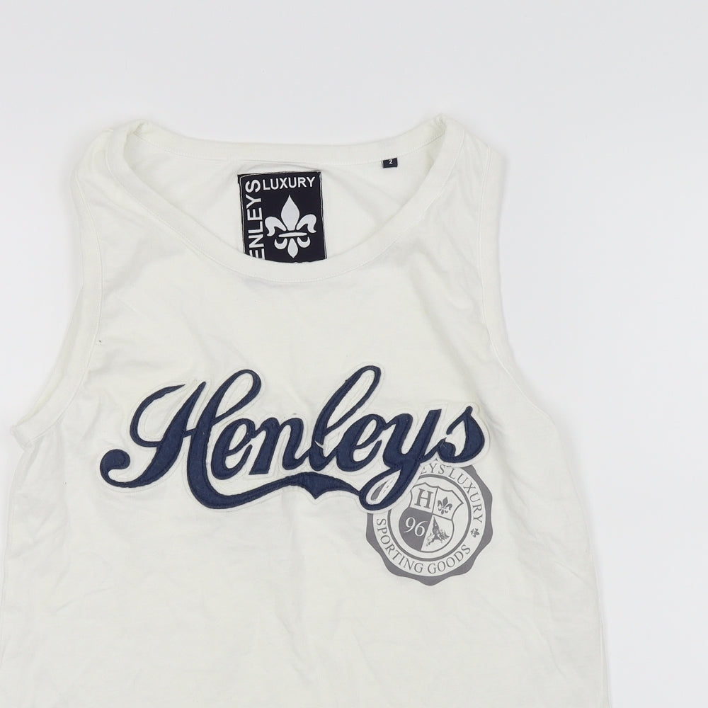 Henleys Mens White    T-Shirt Size M