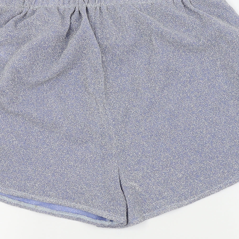 PRETTYLITTLETHING Womens Blue   Hot Pants Shorts Size M - Glitter