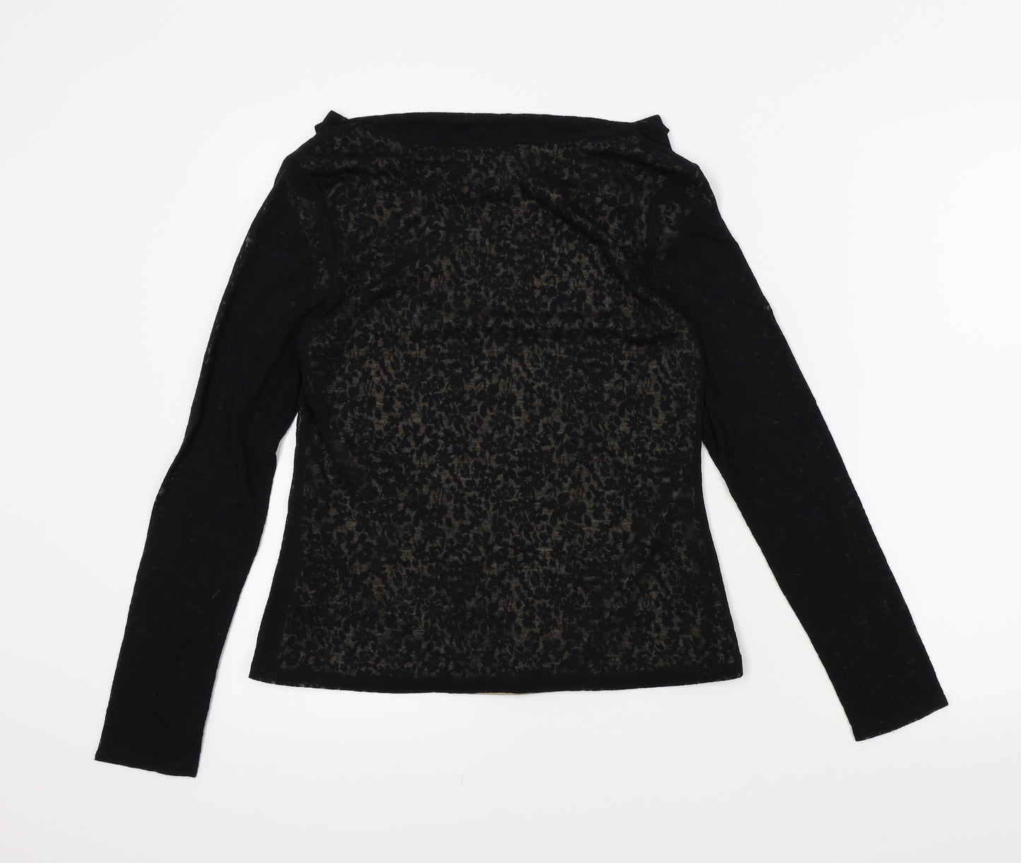 BHS Womens Black Floral  Basic Blouse Size 12