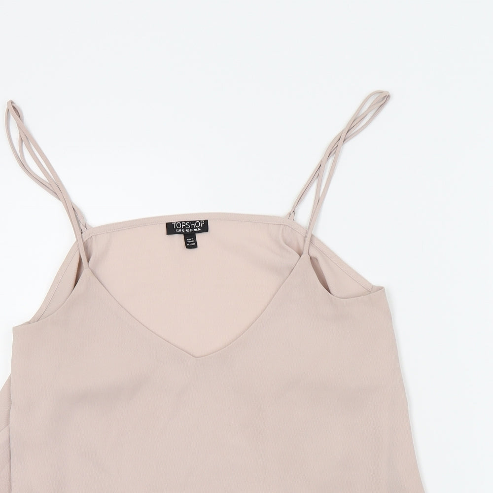 Topshop Womens Pink   Basic Blouse Size 14