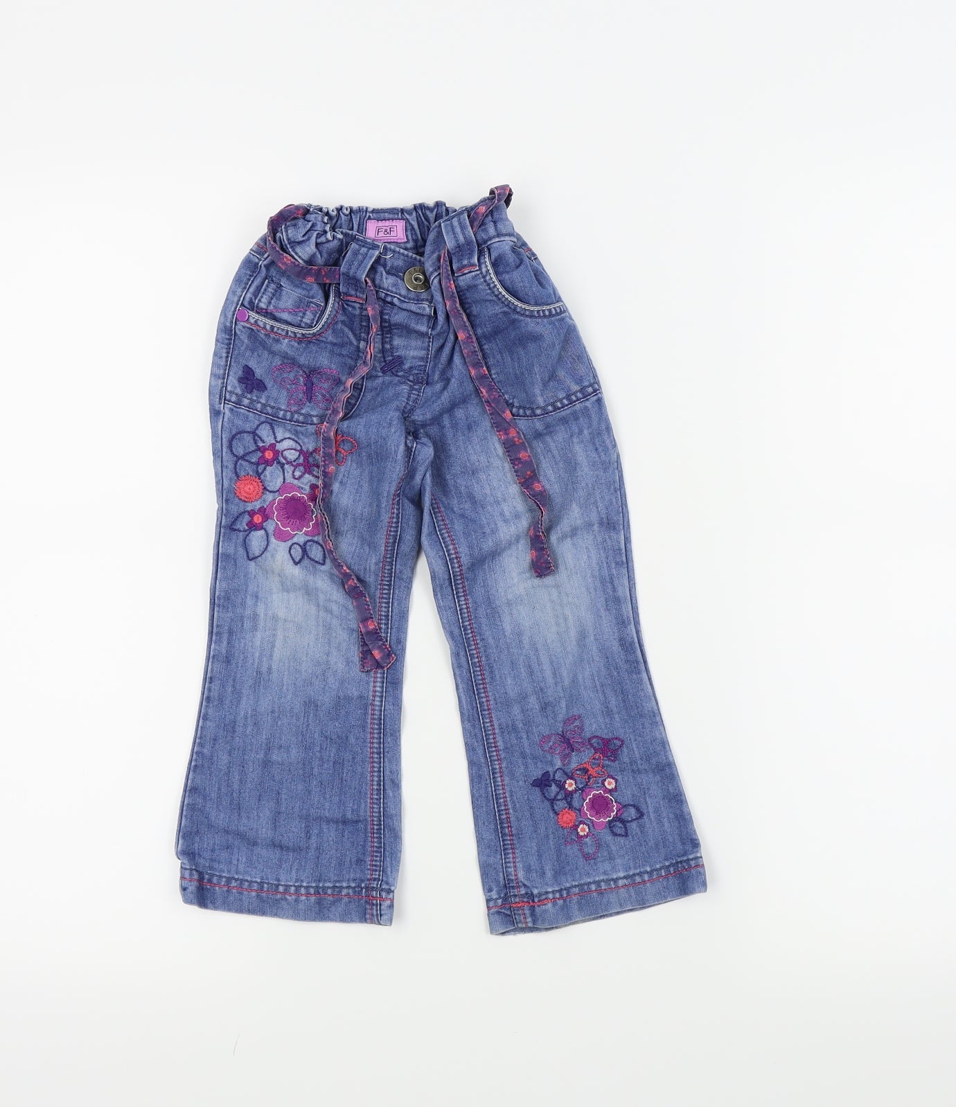 F&F Girls Blue   Straight Jeans Size 2-3 Years