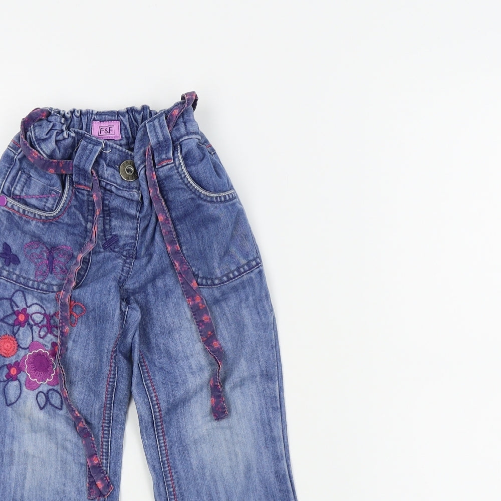 F&F Girls Blue   Straight Jeans Size 2-3 Years