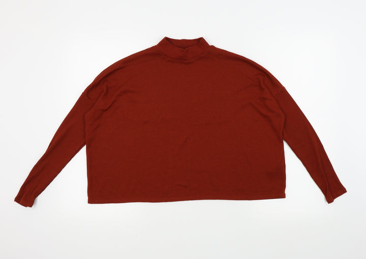 H&M Womens Orange Basic T-Shirt Size S