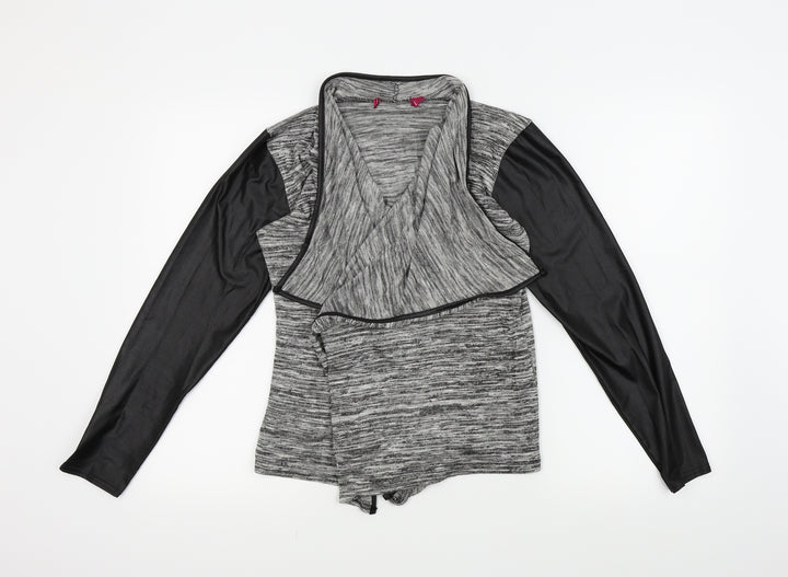 Boohoo Womens Grey Cardigan Jumper Size 10 - Open front