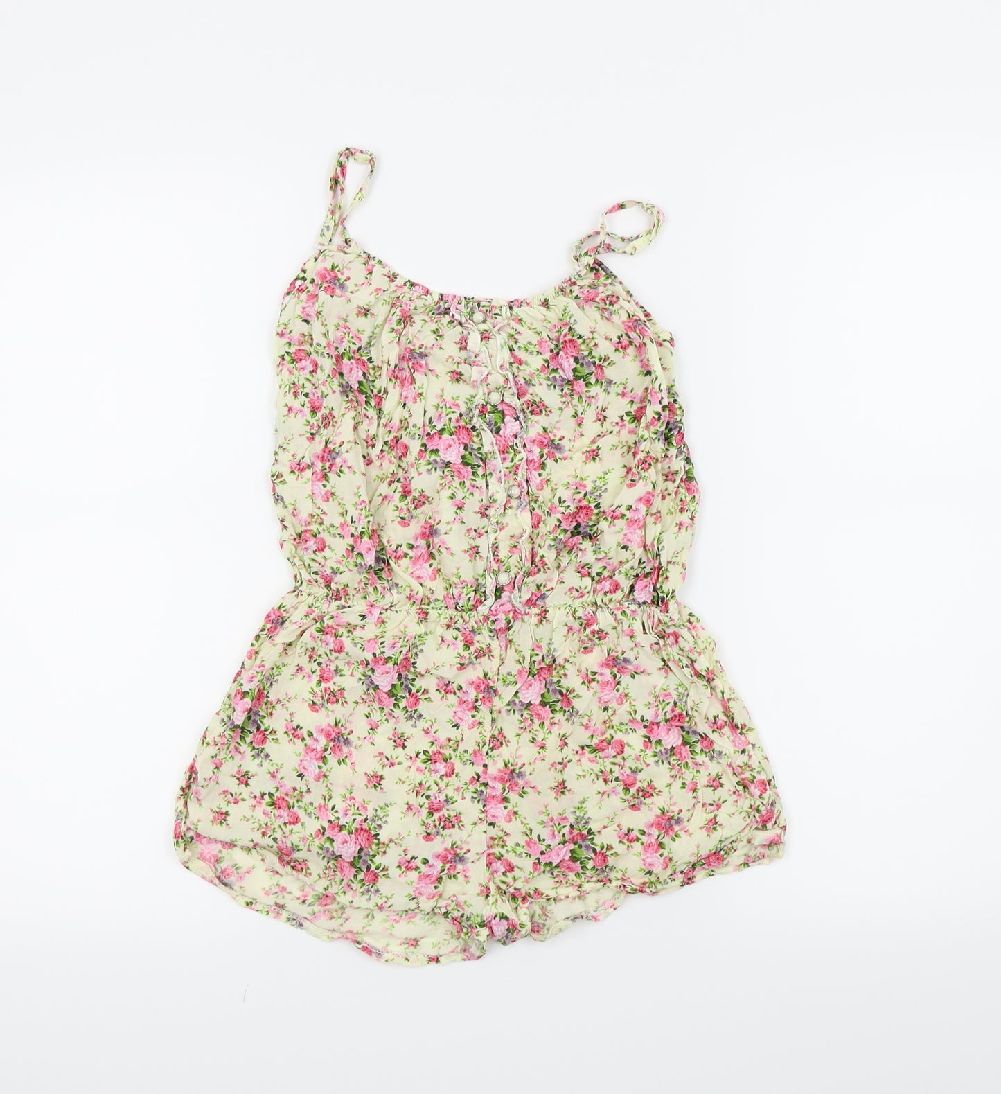 New Look Girls Pink Floral  Romper One-Piece Size 13 Years