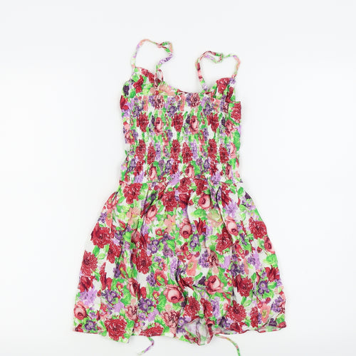 Bershka Womens Green Floral  Romper One-Piece Size S
