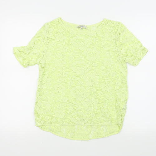 Papaya Womens Yellow   Basic T-Shirt Size 10