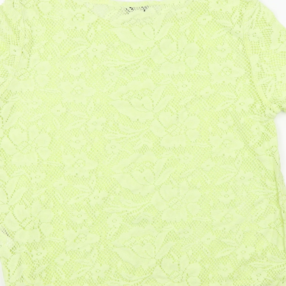 Papaya Womens Yellow   Basic T-Shirt Size 10