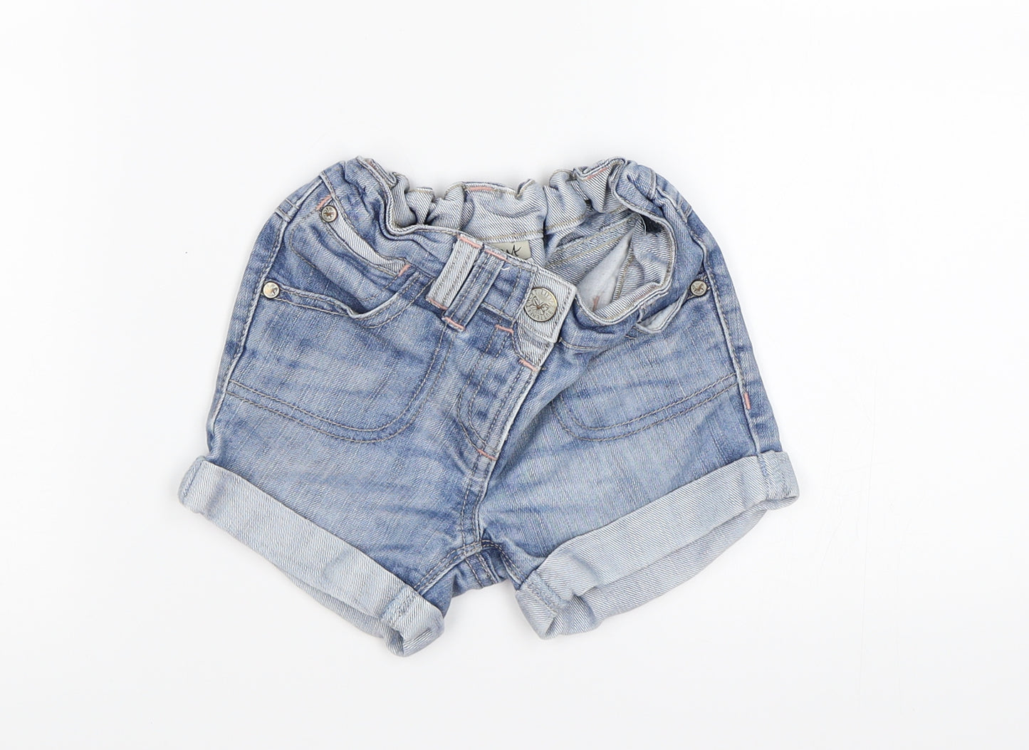 NEXT Girls Blue  Denim Hot Pants Shorts Size 3-4 Years