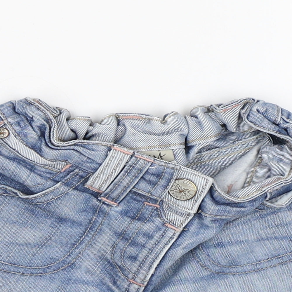 NEXT Girls Blue  Denim Hot Pants Shorts Size 3-4 Years