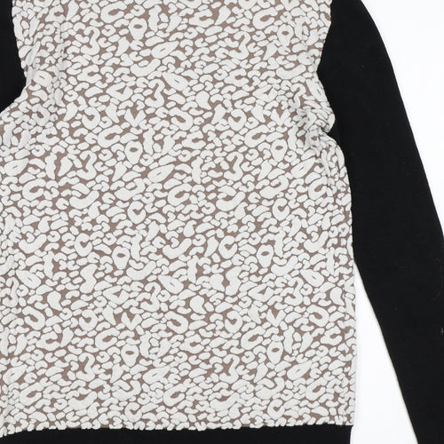 Subtitled Womens Brown Animal Print Knit Pullover Jumper Size 10