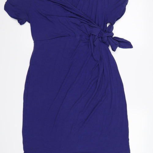 Seraphine Womens Purple   Wrap Dress  Size 14