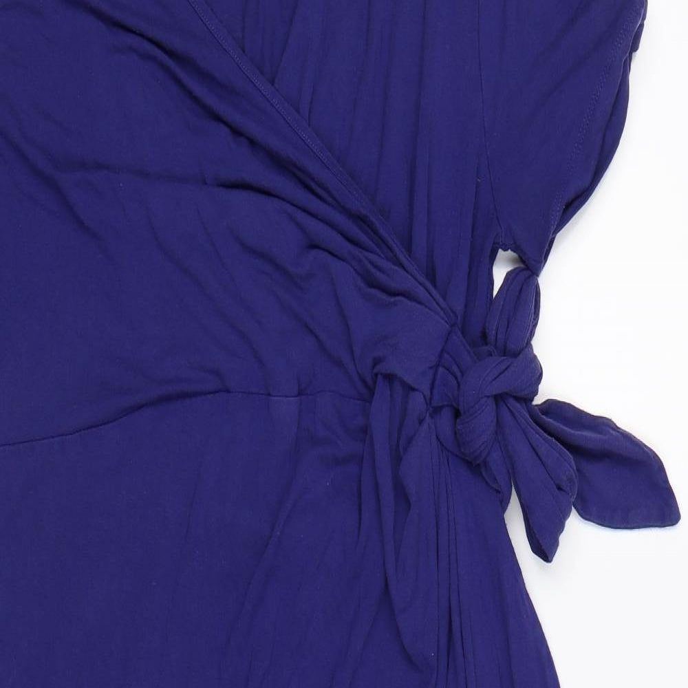Seraphine Womens Purple   Wrap Dress  Size 14