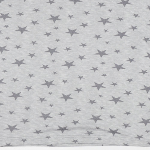 Dorothy Perkins Womens Grey  Fleece Top Pyjama Top Size M  - Star pattern