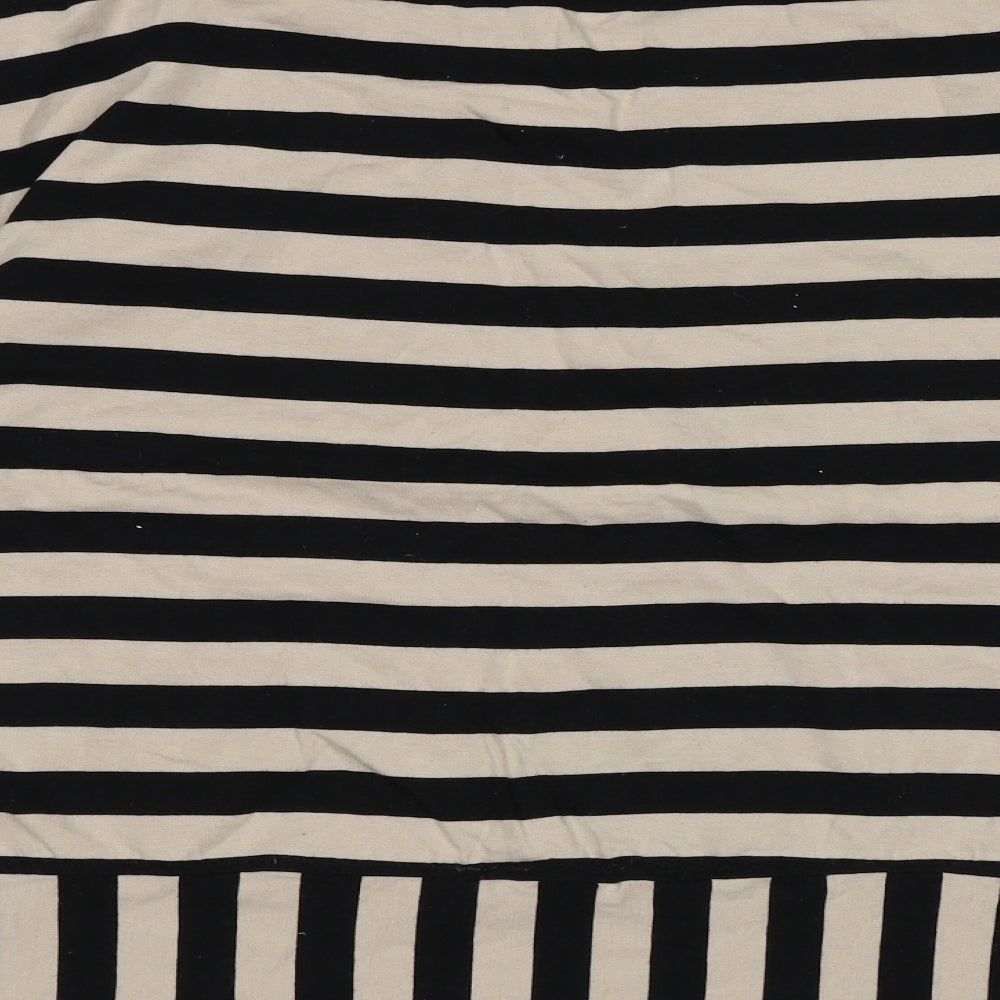 turtledove Womens Brown Striped  Basic T-Shirt Size M
