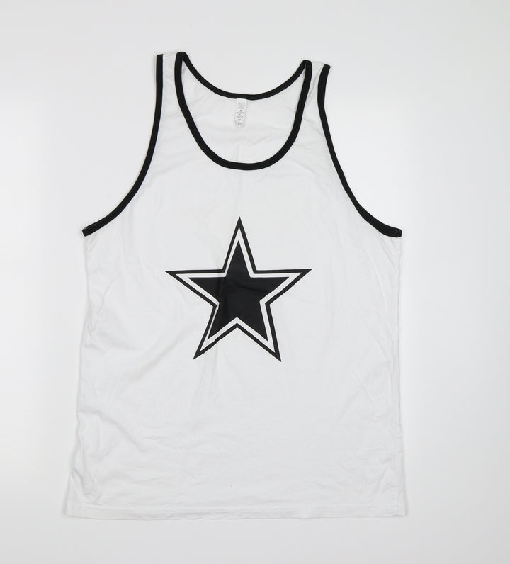 Preworn Womens White Basic Tank Size M -