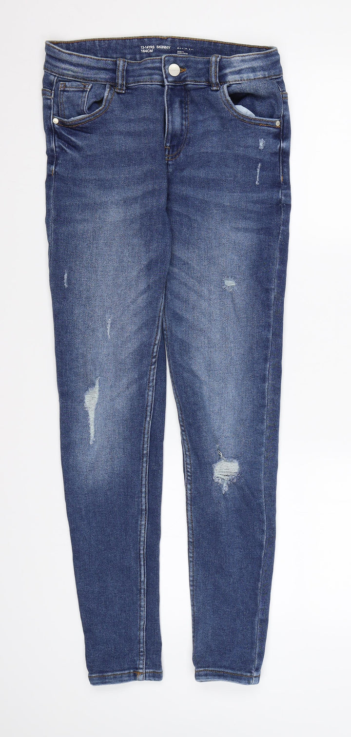 Denim CO. Girls Blue Denim Skinny Jeans Size 13 Years