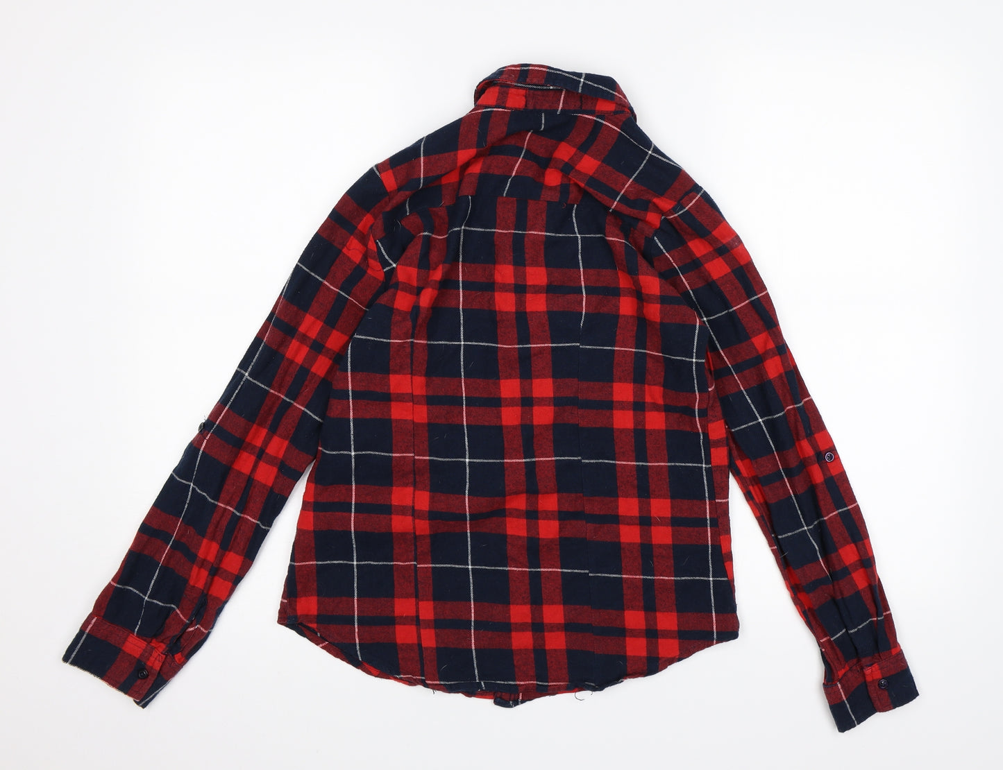 Atmosphere Womens Red Check  Basic Button-Up Size 6