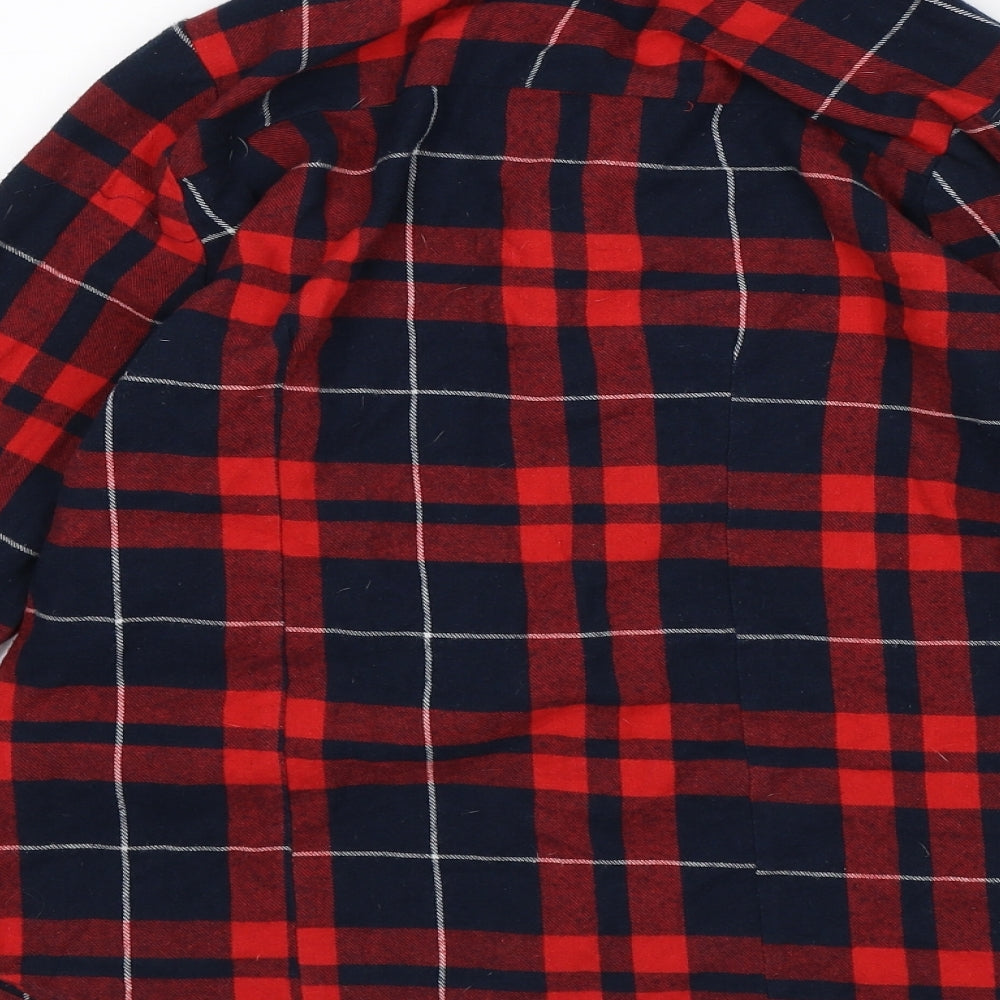 Atmosphere Womens Red Check  Basic Button-Up Size 6