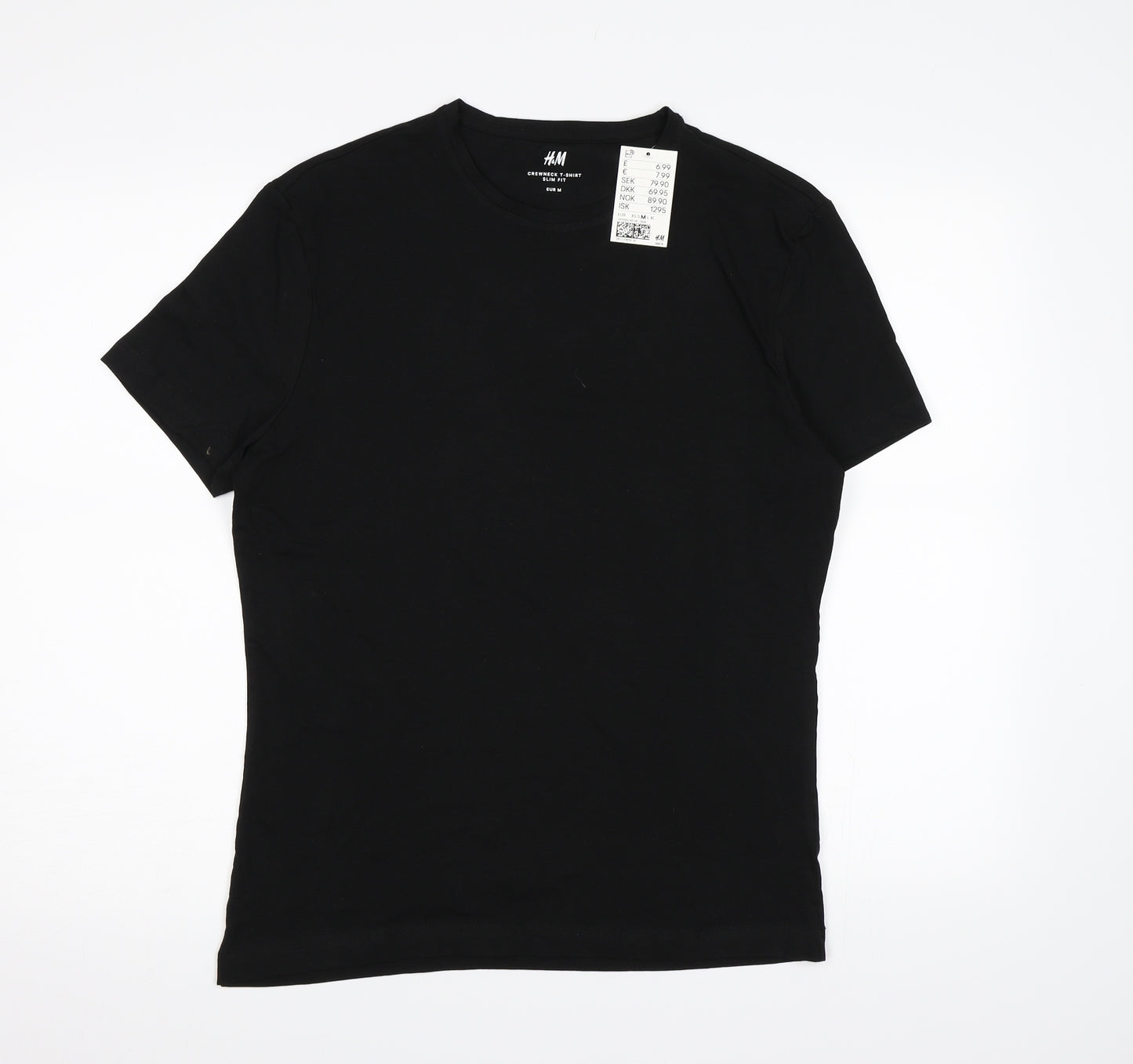 H&M Mens Black    T-Shirt Size M