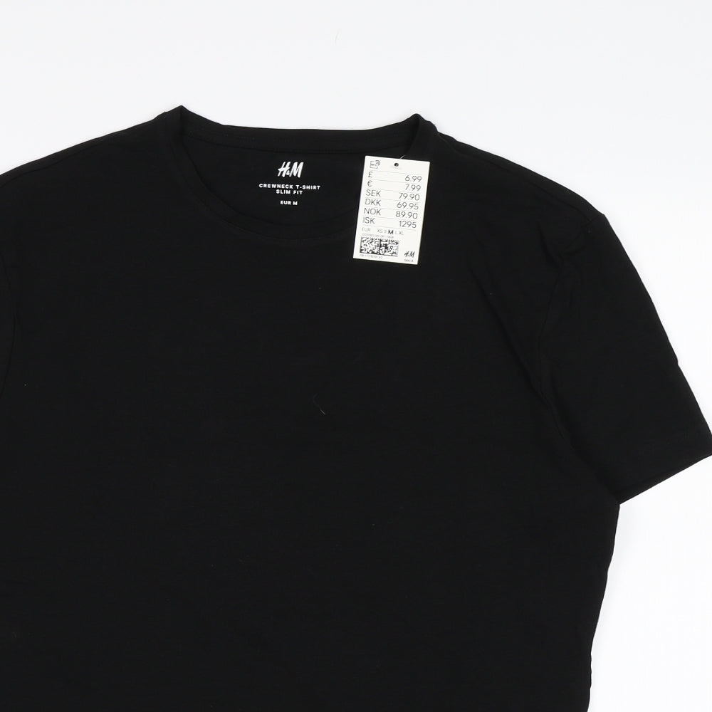 H&M Mens Black    T-Shirt Size M