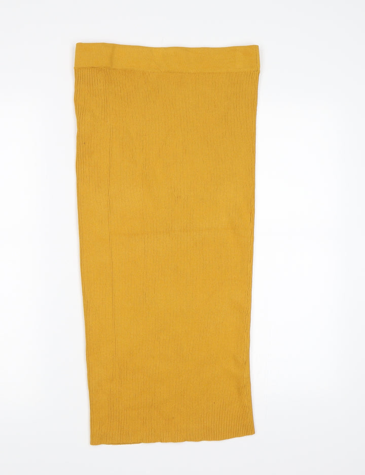 Hera London Womens Yellow   A-Line Skirt Size L