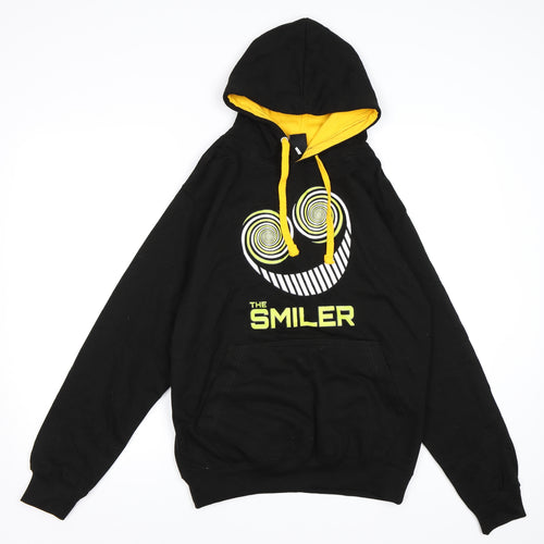 the smiler Mens Black  Jersey Pullover Hoodie Size S  - Alton Towers