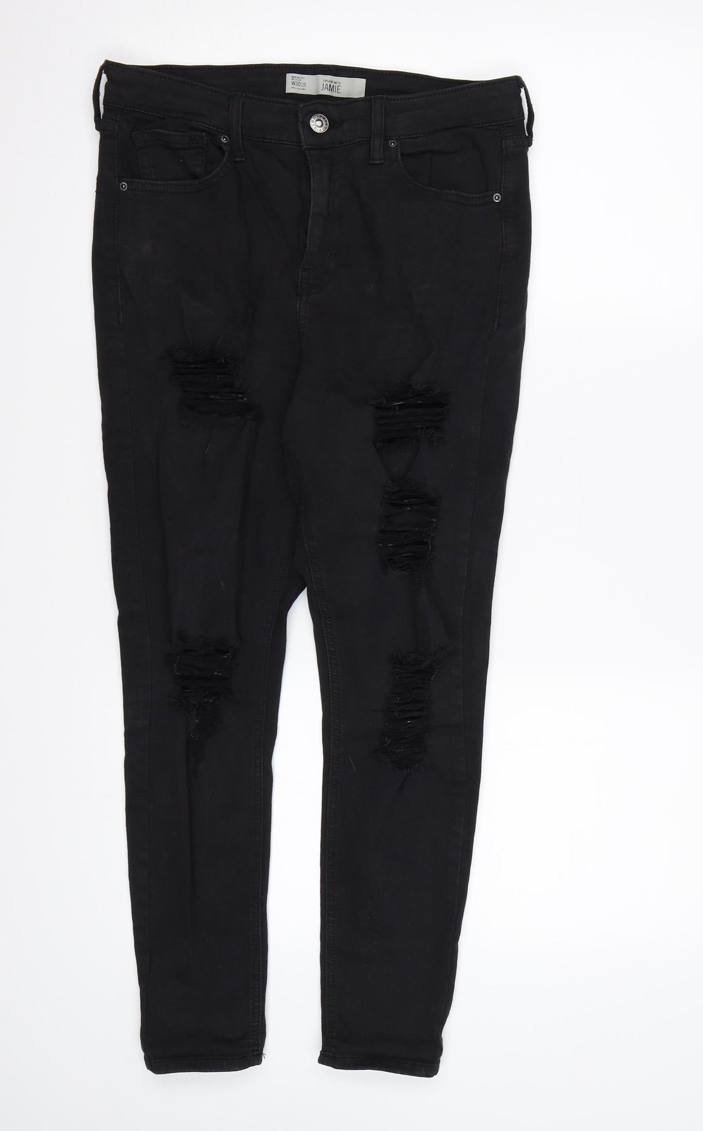 Topshop Womens Black  Denim Skinny Jeans  L30 in