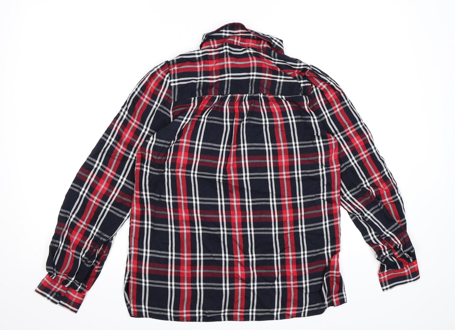 George Womens Black Check  Basic Button-Up Size 8