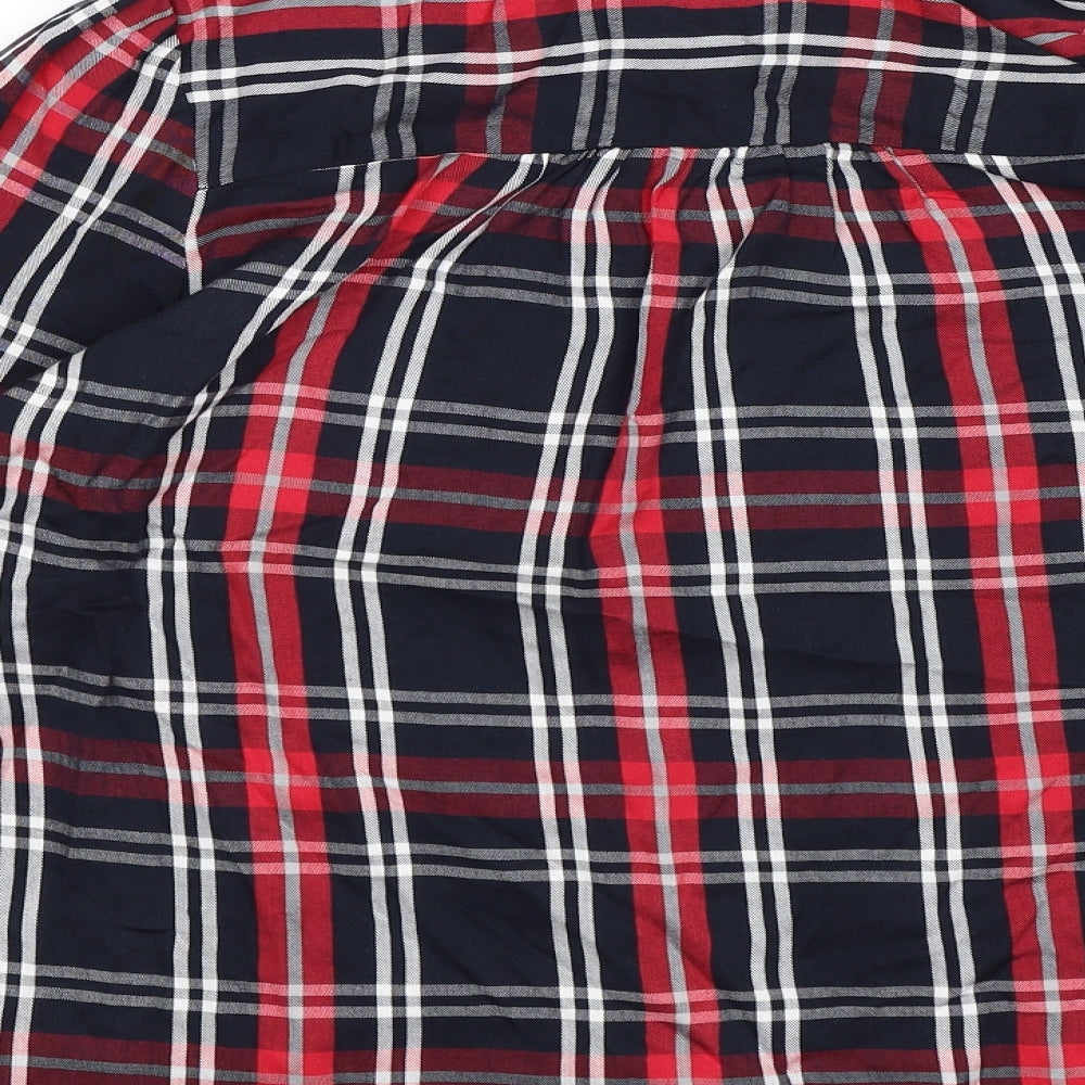 George Womens Black Check  Basic Button-Up Size 8