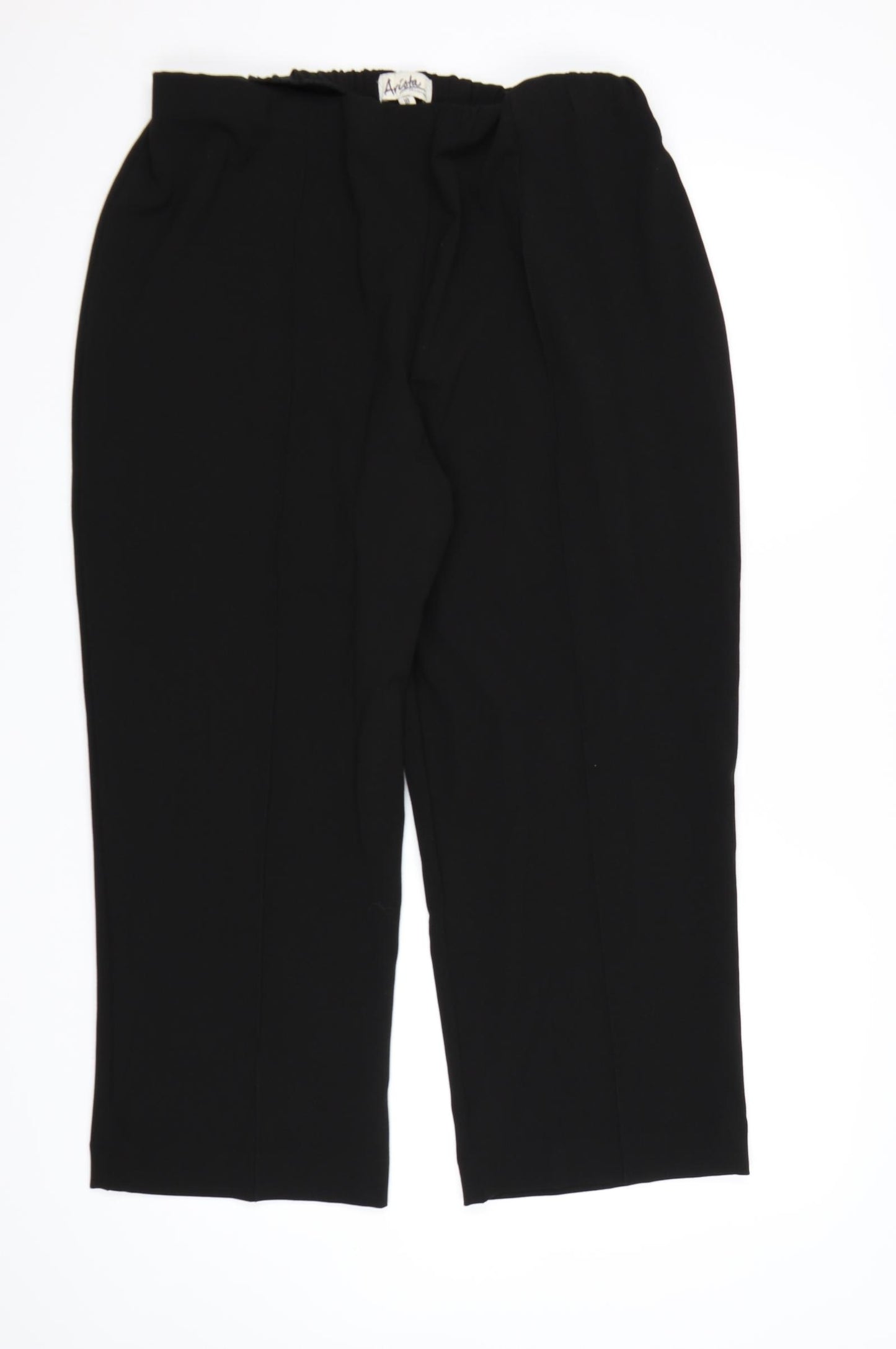 Arista Womens Black  Rayon Dress Pants Trousers Size 18 L24 in