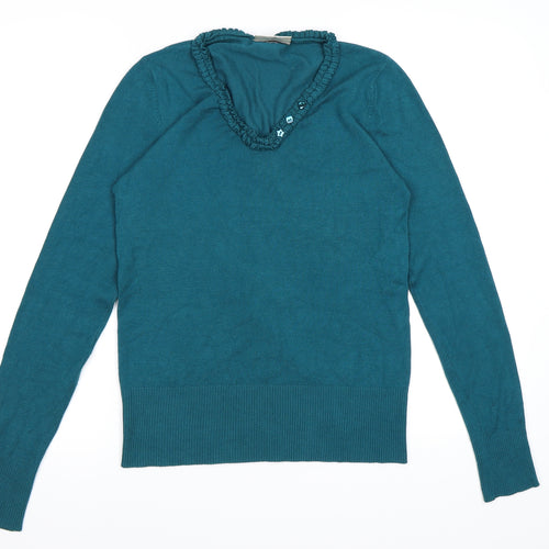 BHS Womens Blue  Knit Pullover Jumper Size 10
