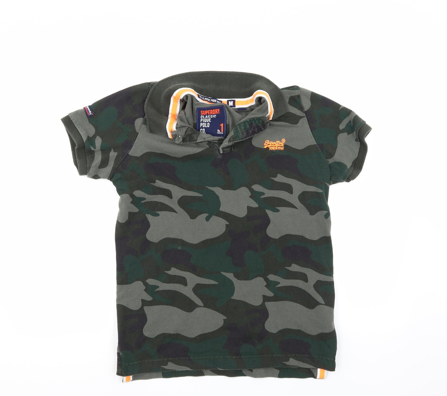 Superdry Mens Multicoloured Camouflage   Polo Size M