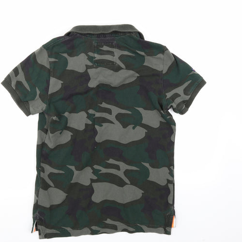 Superdry Mens Multicoloured Camouflage   Polo Size M