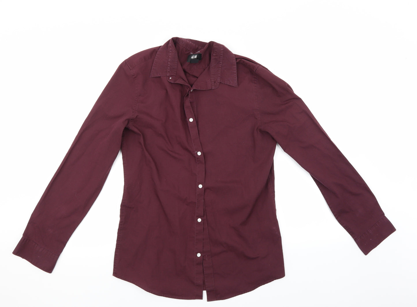 H&M Mens Red    Button-Up Size M