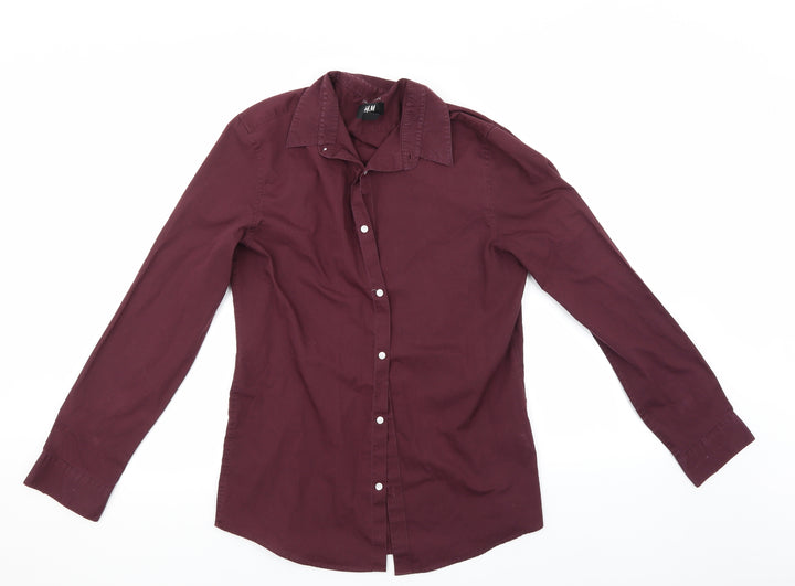 H&M Mens Red    Button-Up Size M