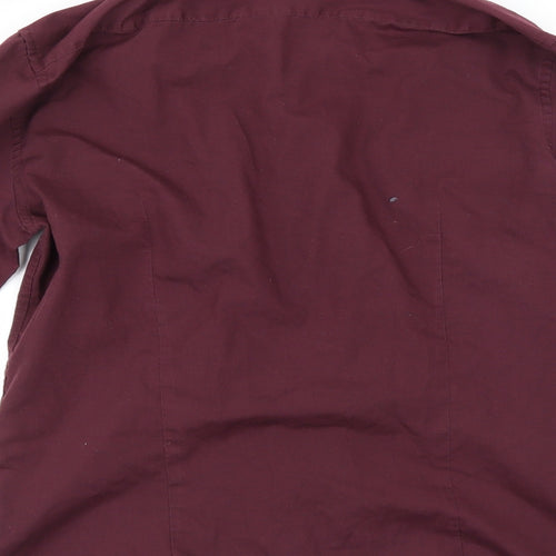 H&M Mens Red    Button-Up Size M