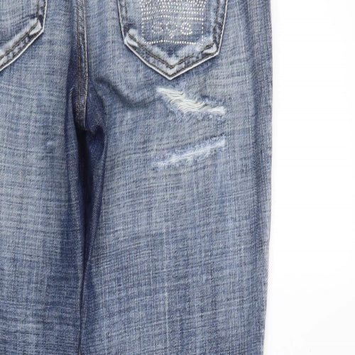 SOS Womens Blue  Denim Cropped Jeans Size 14 L25 in